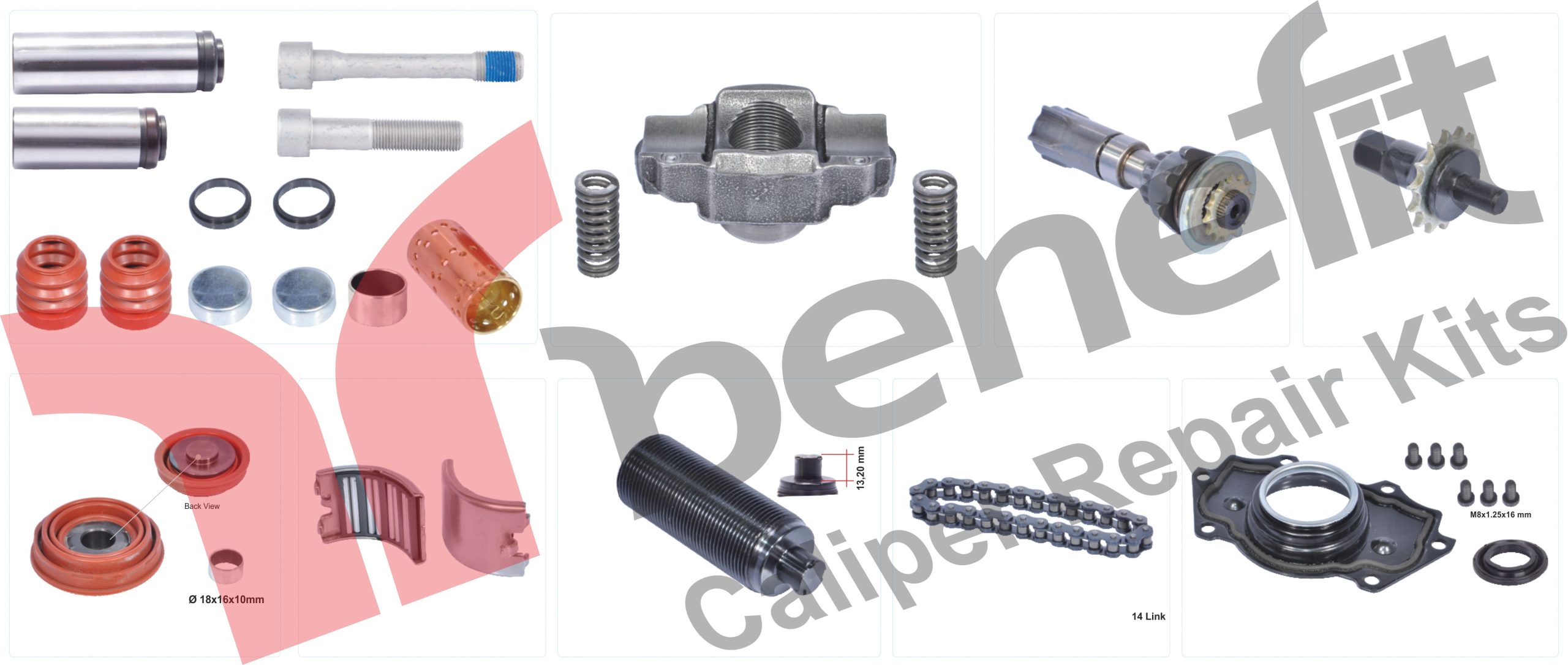 12-180 TGL Man Kaliper Tamir Takımı Komple