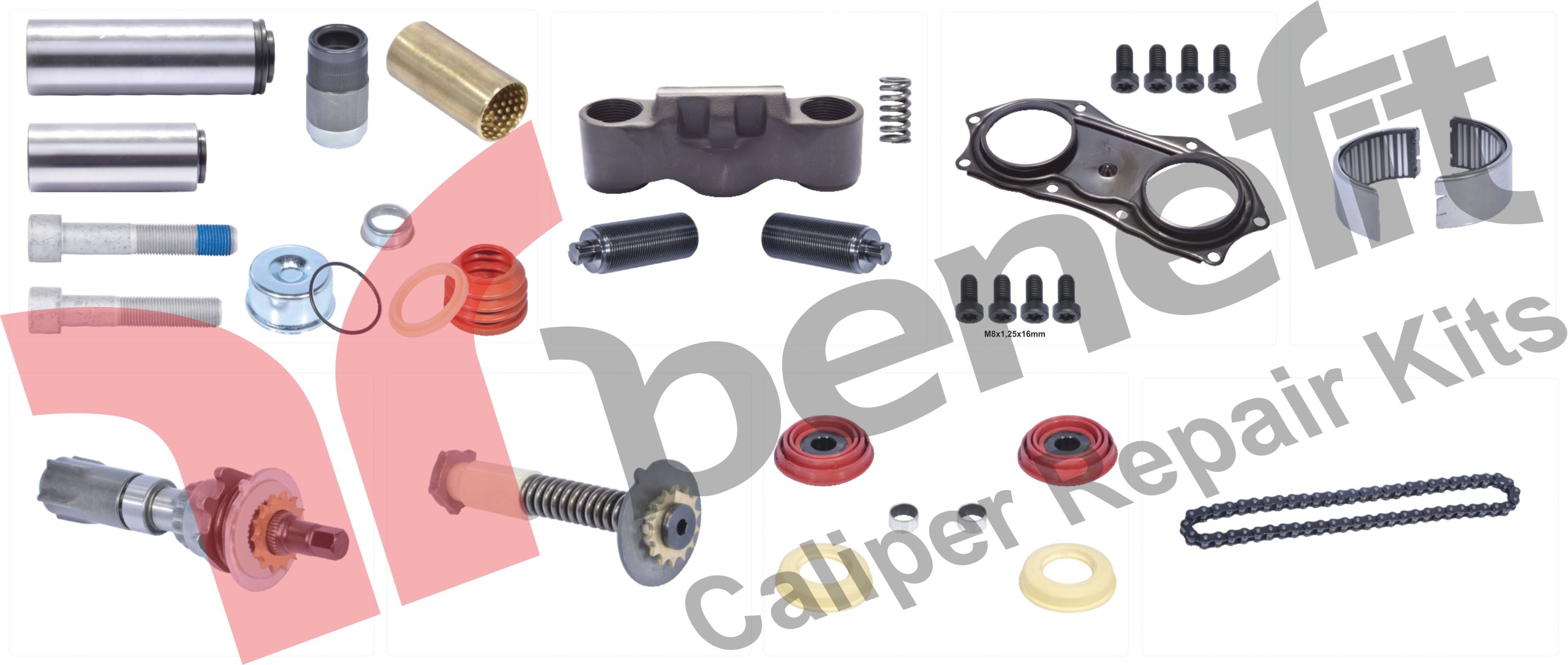 Eski Model ACTROS BPW Kaliper Tamir Takımı Komple