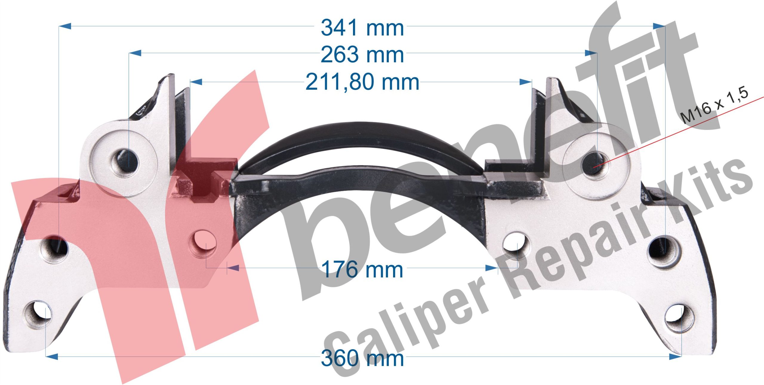 Скоба суппорта левая За Saf для оси