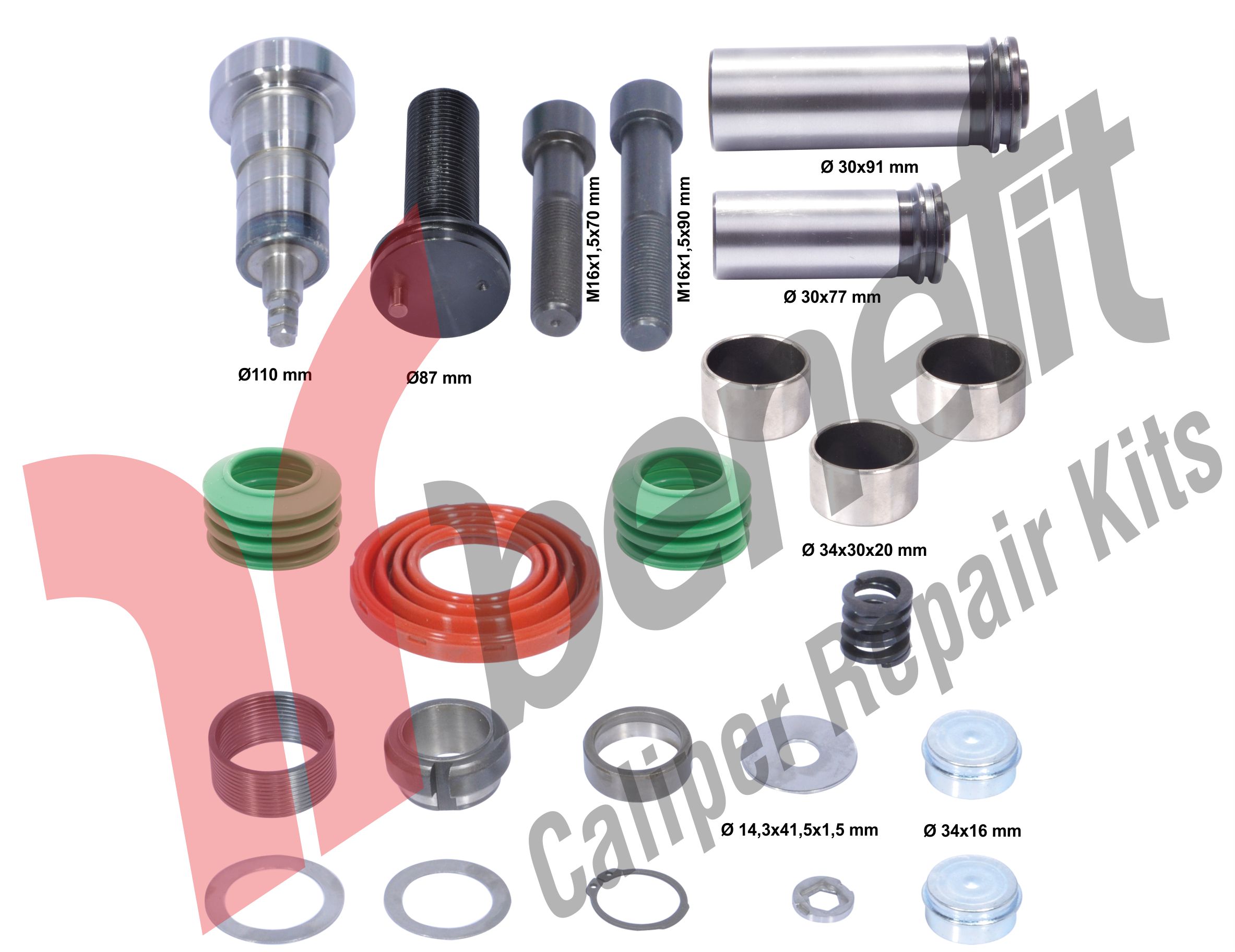 Kaliper Perno Tamir Takımı