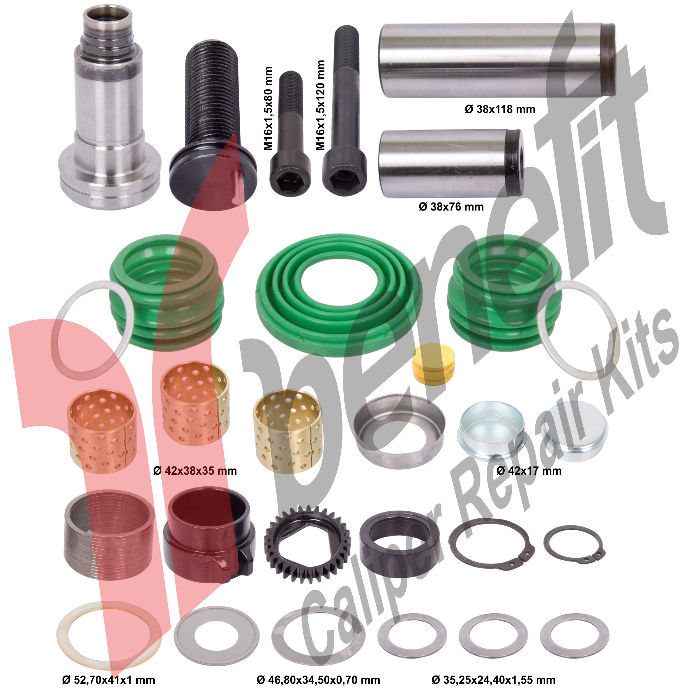 Caliper Guide & Bush Repair Kit