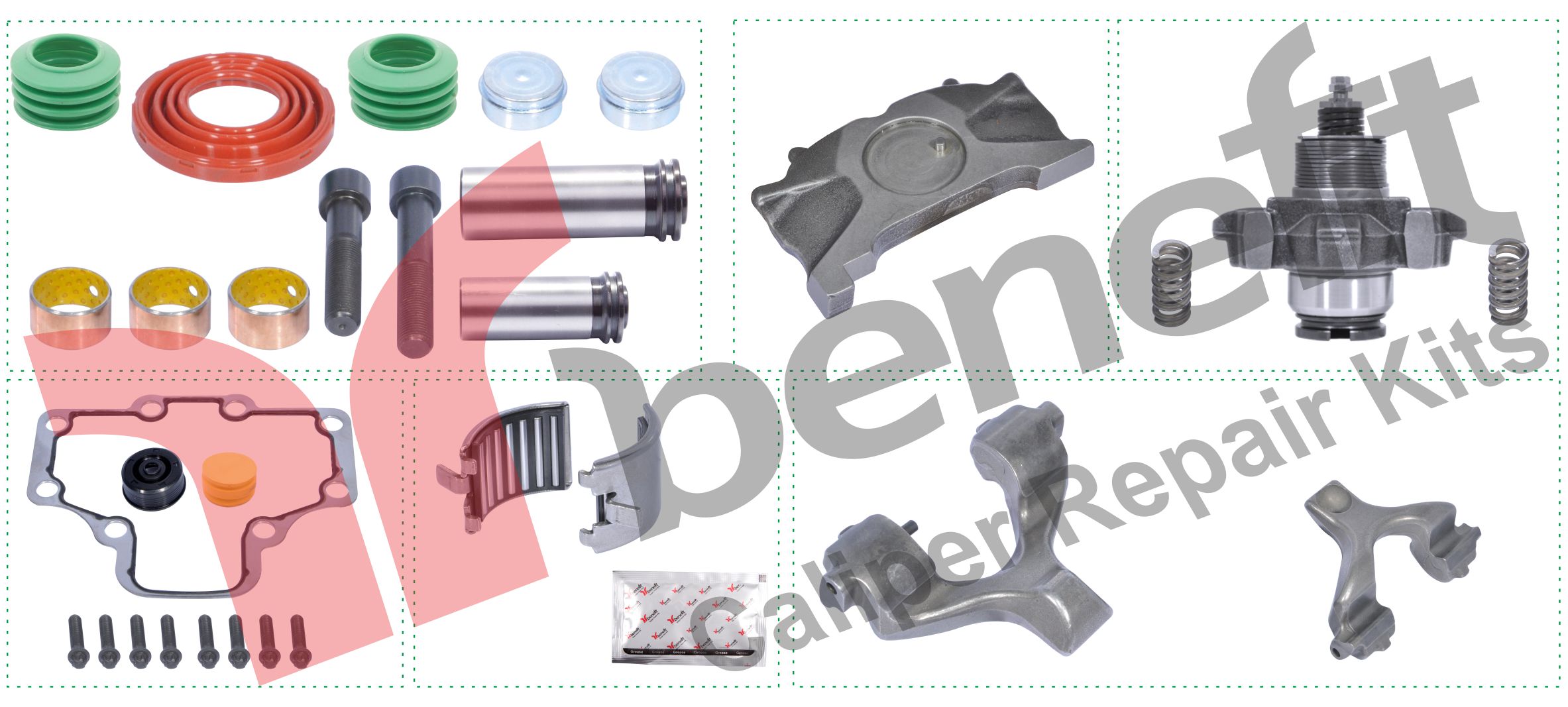 MAN 12-153 SOL KOMPLE KALİPER TAMİR TAKIMI