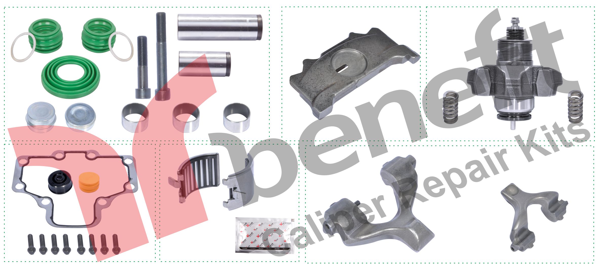 Saf Dingil Kaliper Tamir Takımı Komple Sağ