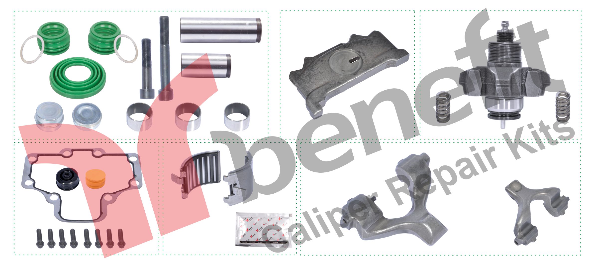 Saf Dingil Kaliper Tamir Takımı Komple Sol