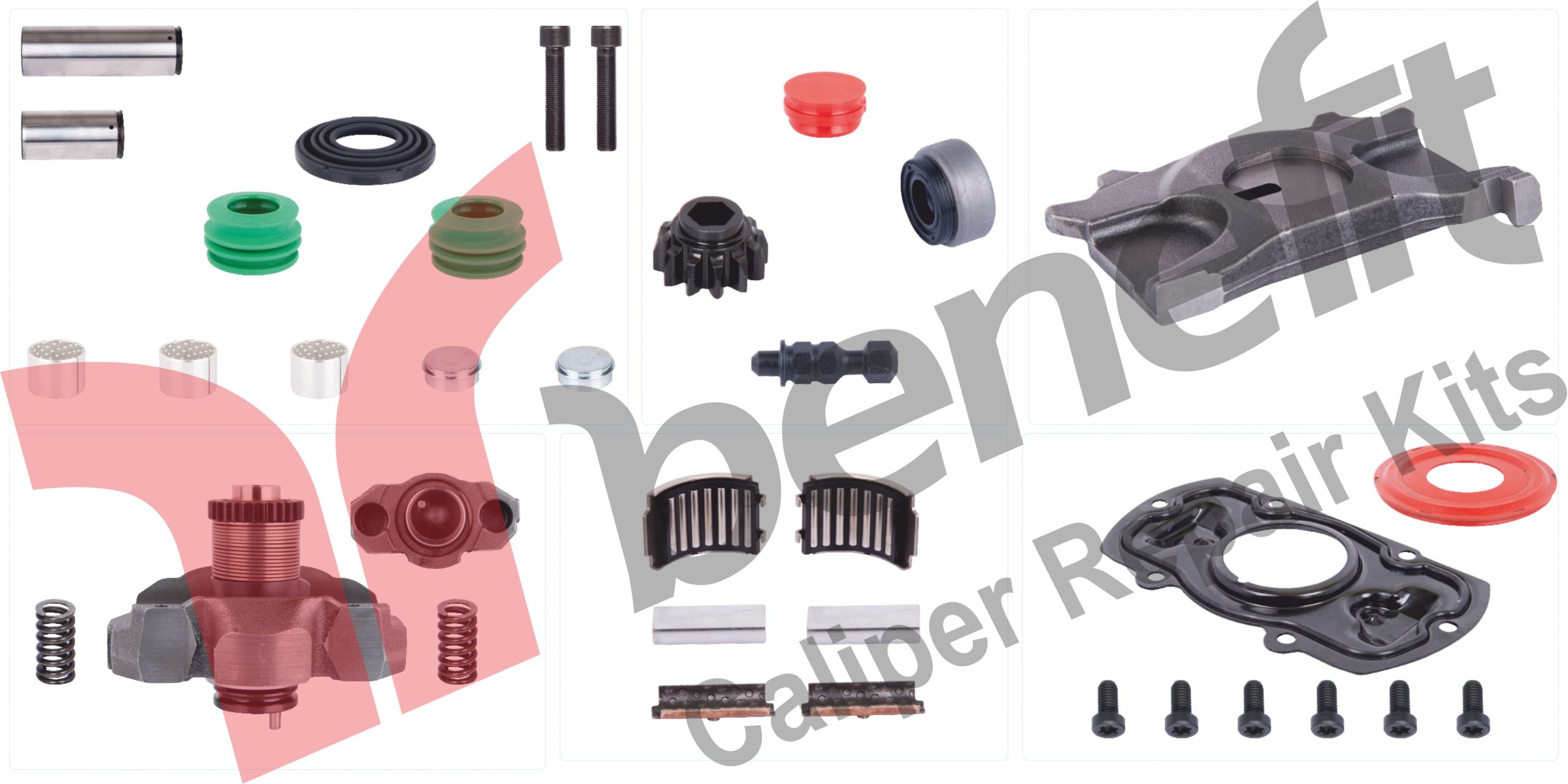 Caliper Repair Kit Complete For Mercedes Arocs Front -R-