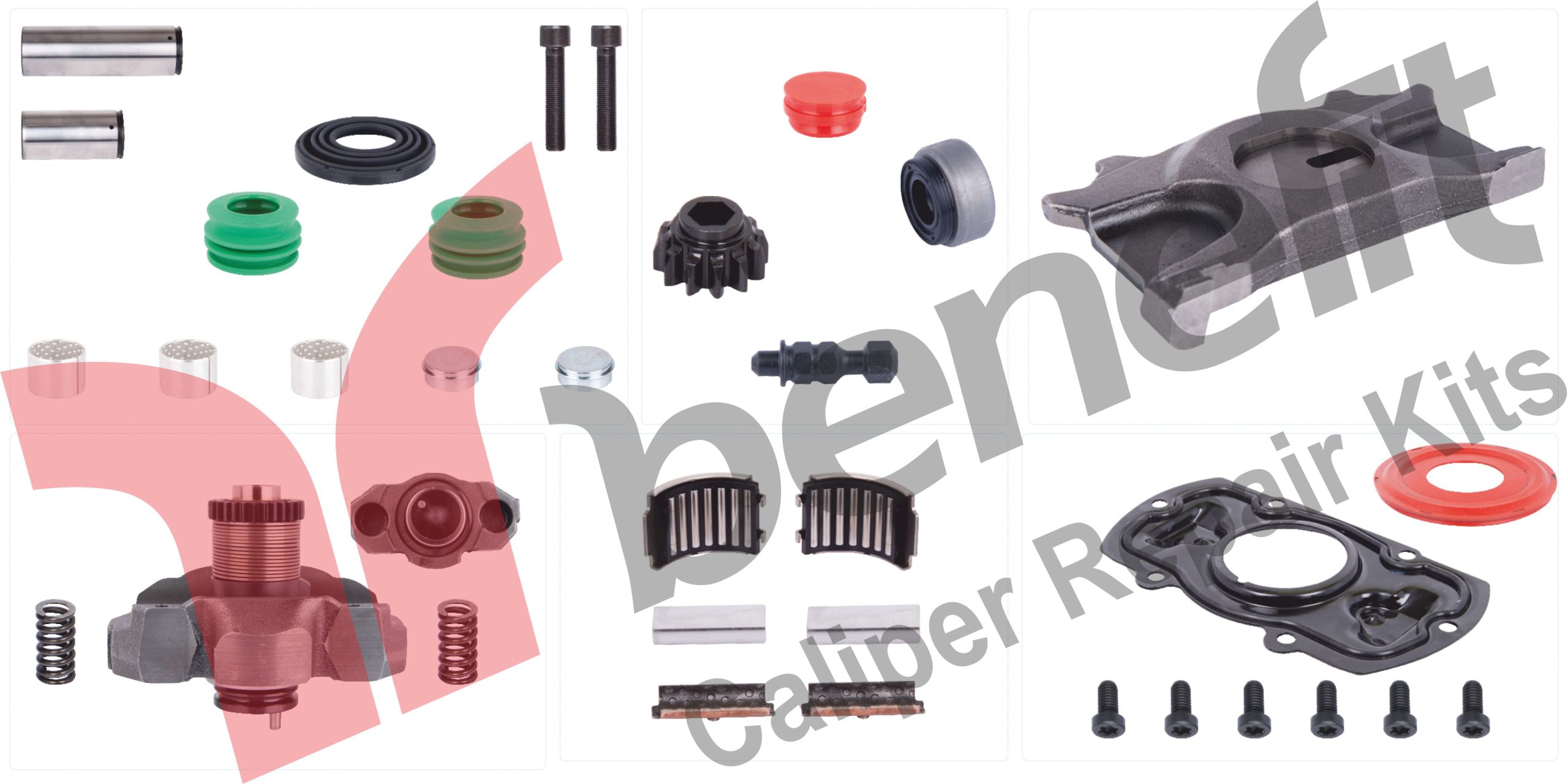 Caliper Repair Kit Complete For Mercedes Arocs Front -L-