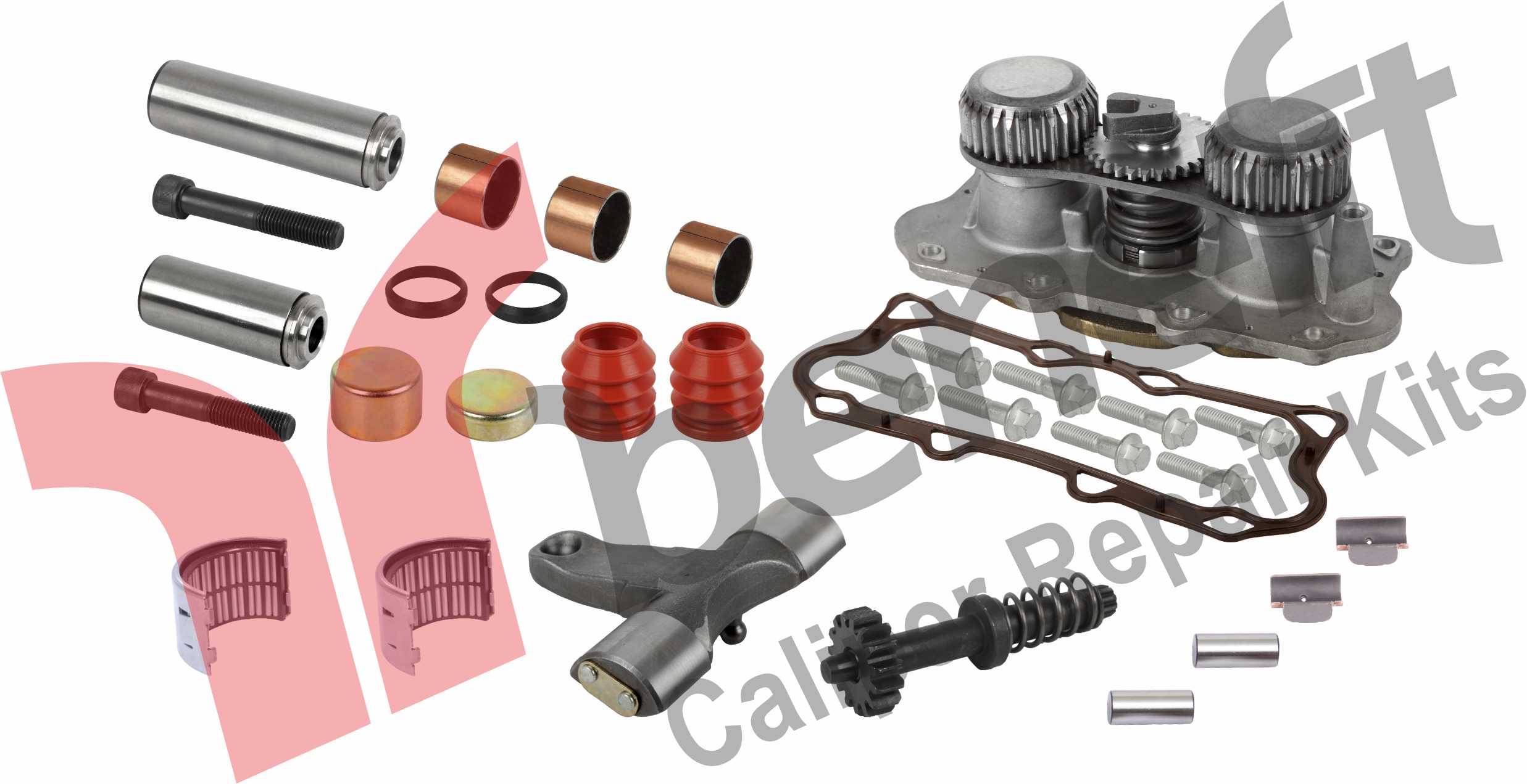 Полный ремкомплект заднего суппорта – правая сторона